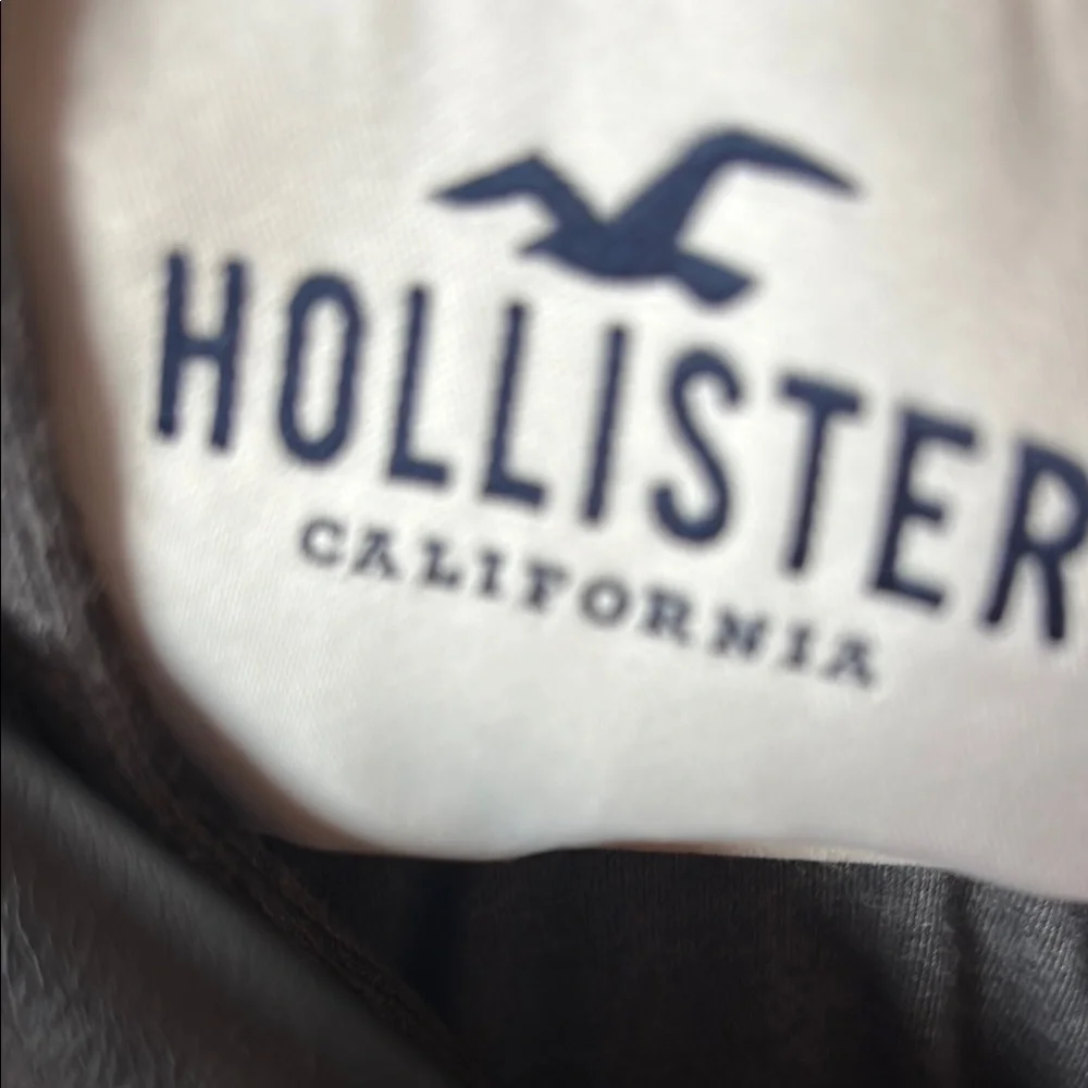 Hollister black vegan leather jacket. - Picture 2 of 3